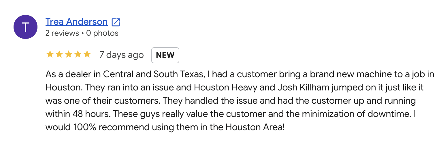 Houston Heavy Machinery Best dealer in Texas